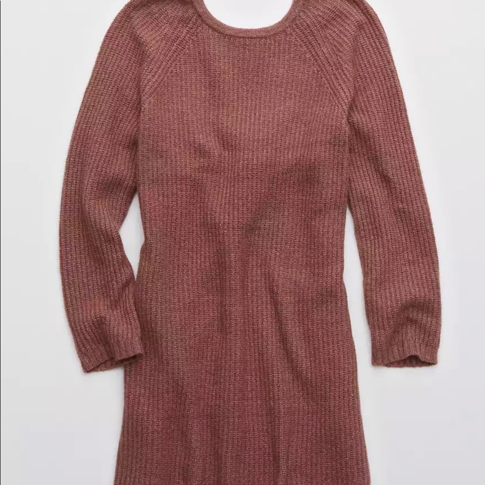 NWT Low Back Mauve Sweater Dress